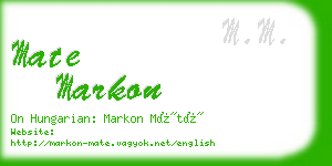 mate markon business card